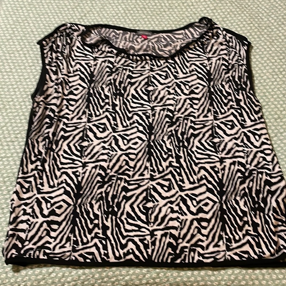 1X Vince Camuto zebra top